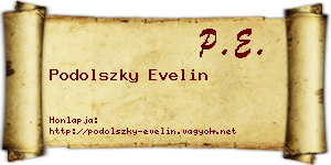 Podolszky Evelin névjegykártya