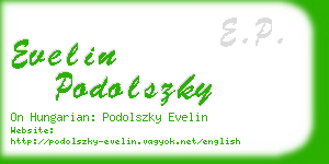 evelin podolszky business card